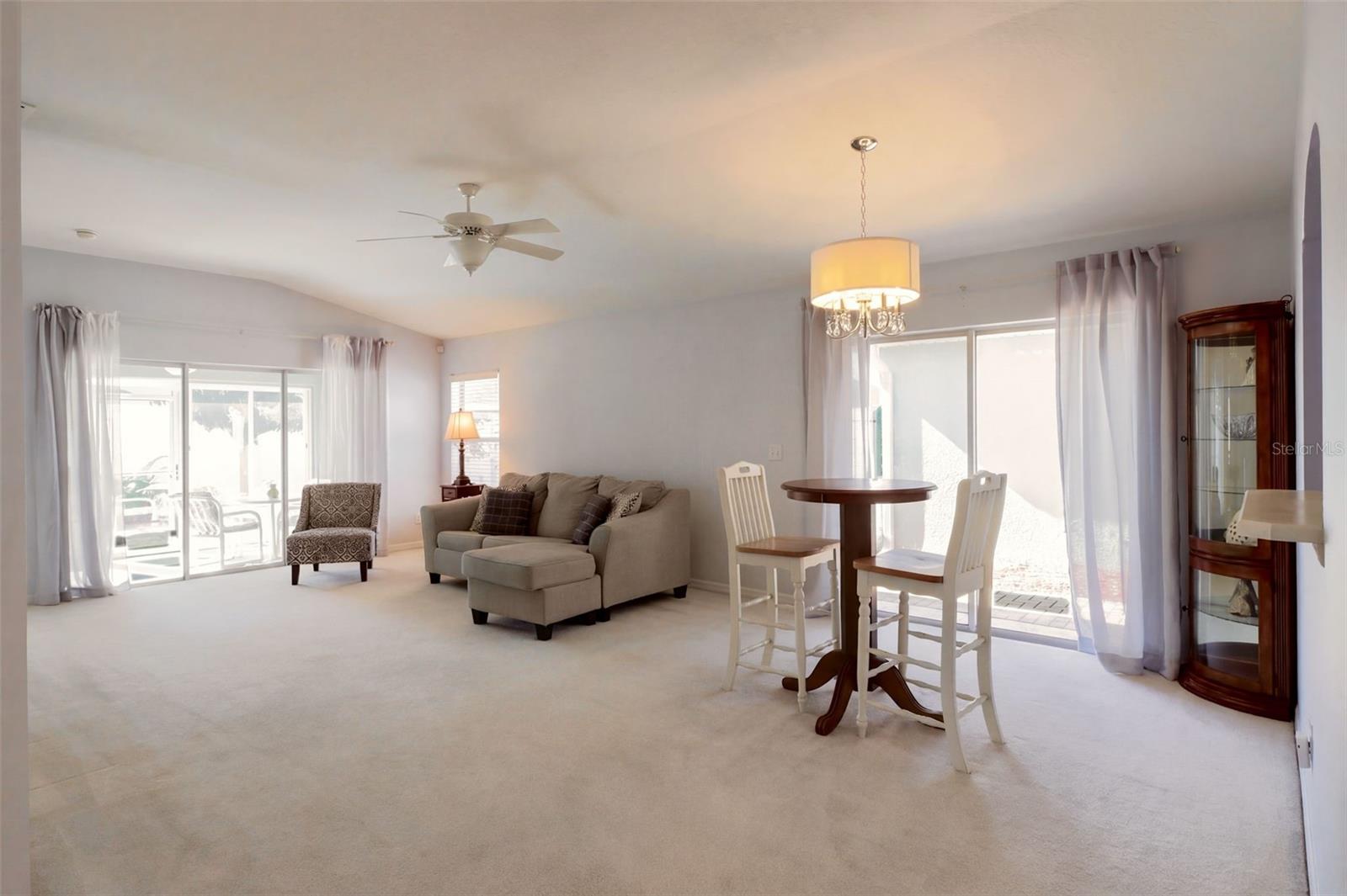 Open concept floor plan that is ideal for entertaining