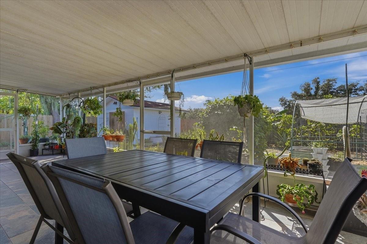 Rear screened porch
