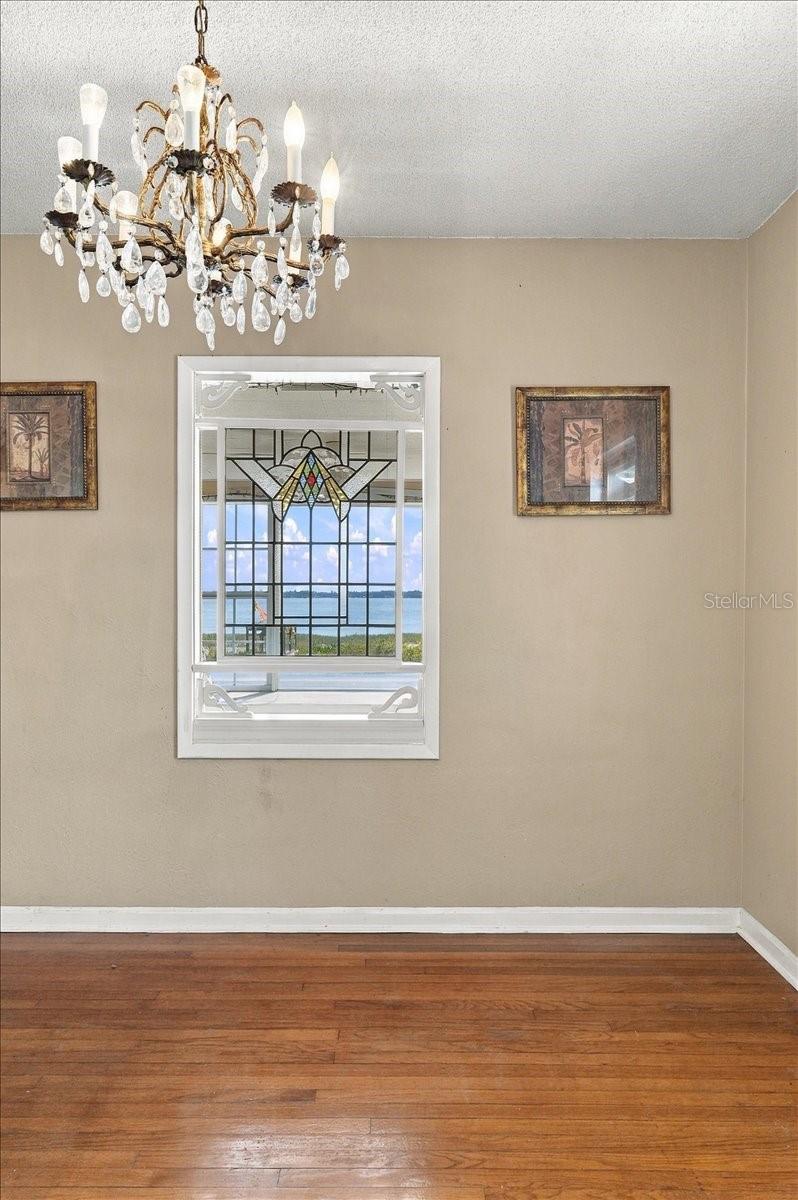 Ornate stained-glass in dining room