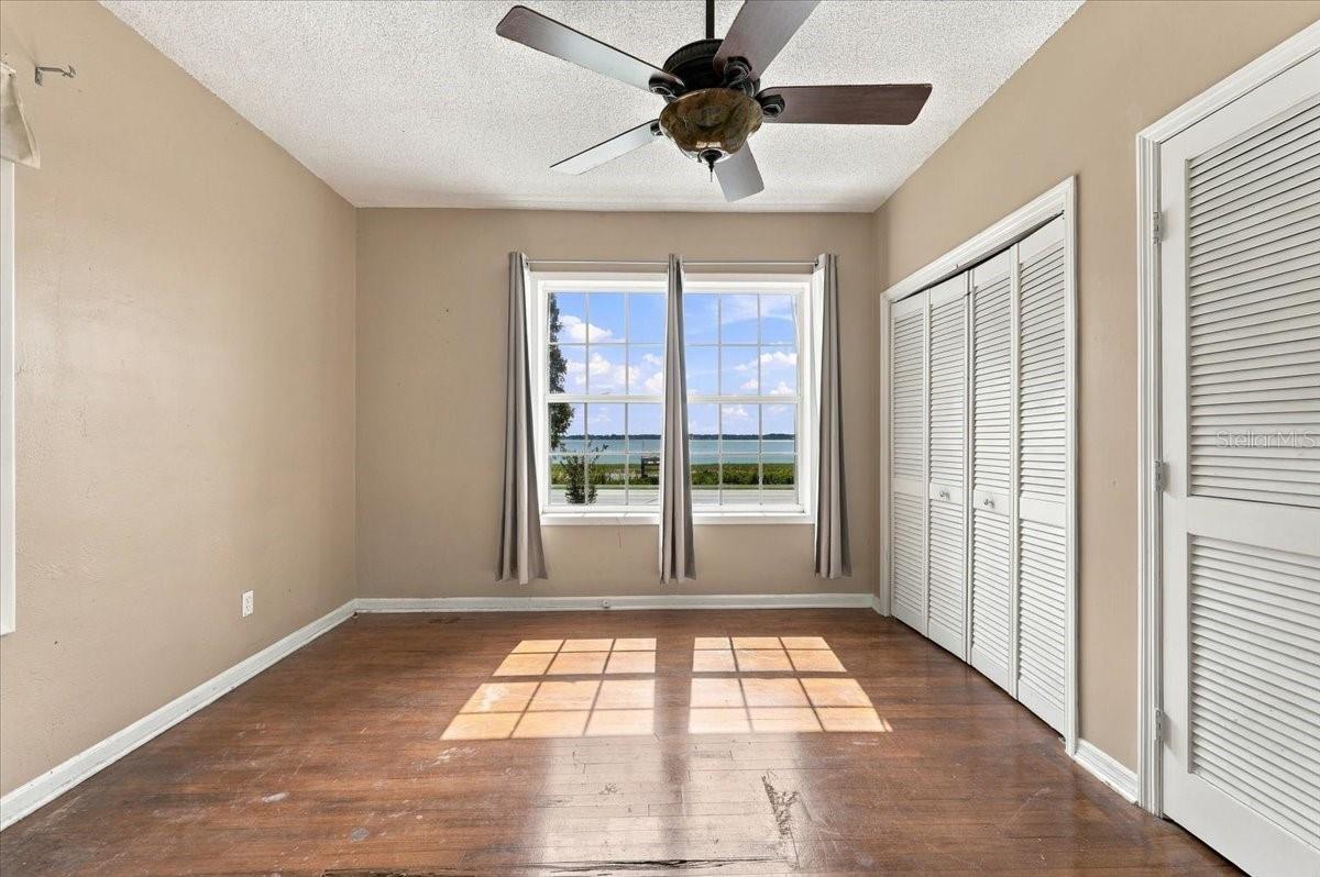 Primary Bedroom has lake views