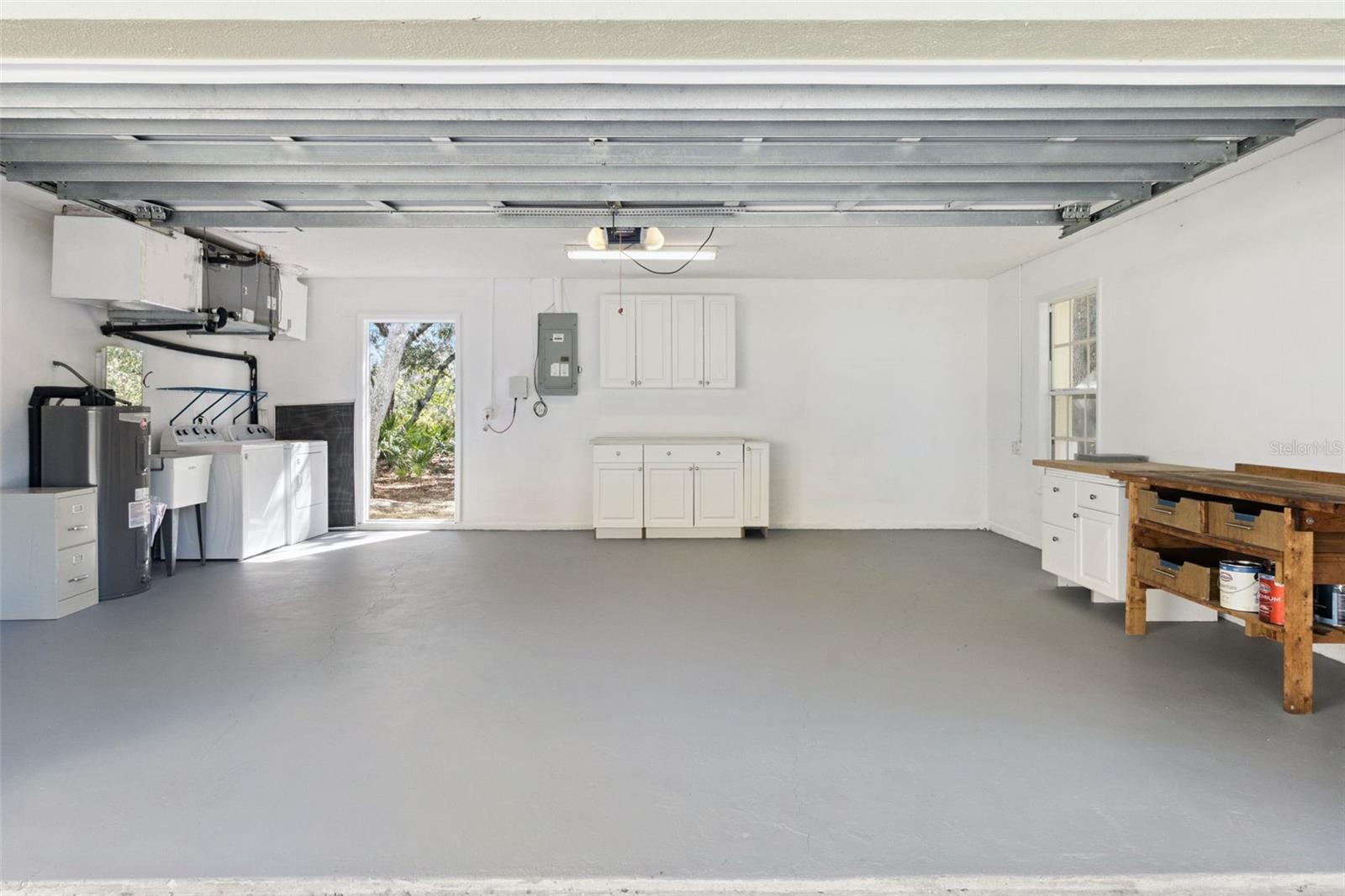 Oversized 2 Car Garage with Workbench & Utility Sink