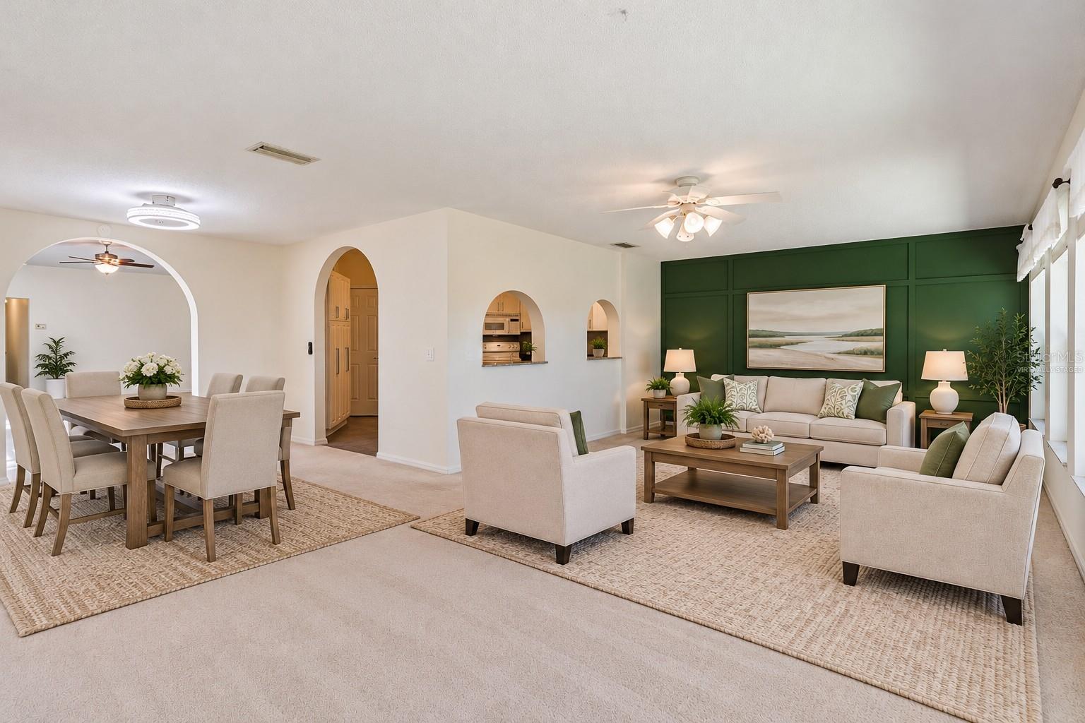 Virtually Staged Decorative Feature Wall