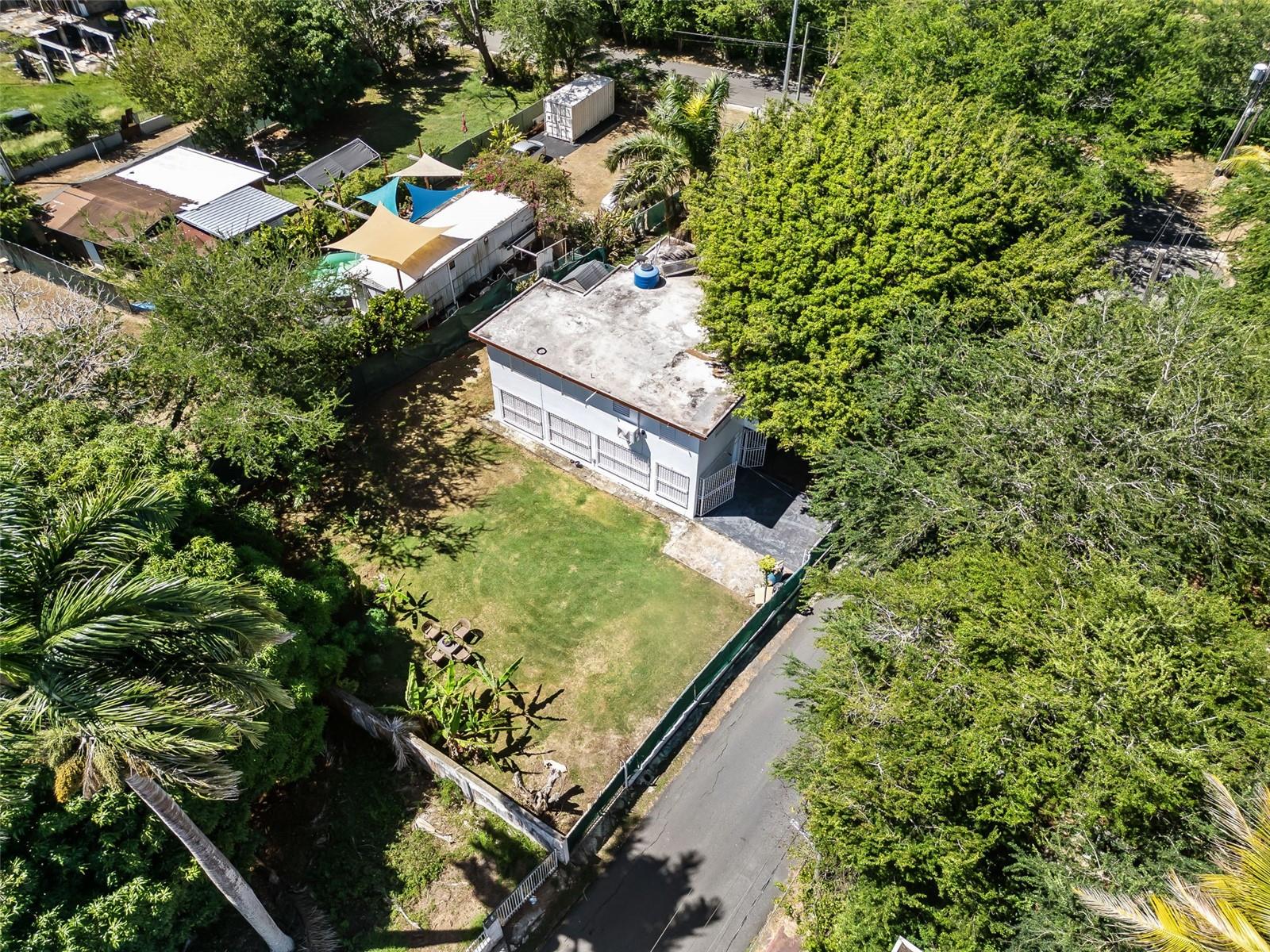 Aerial view of lot