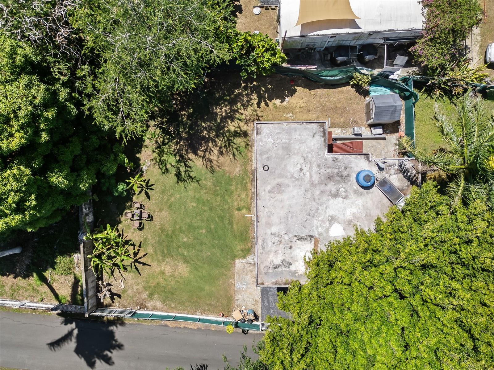 Aerial view of lot