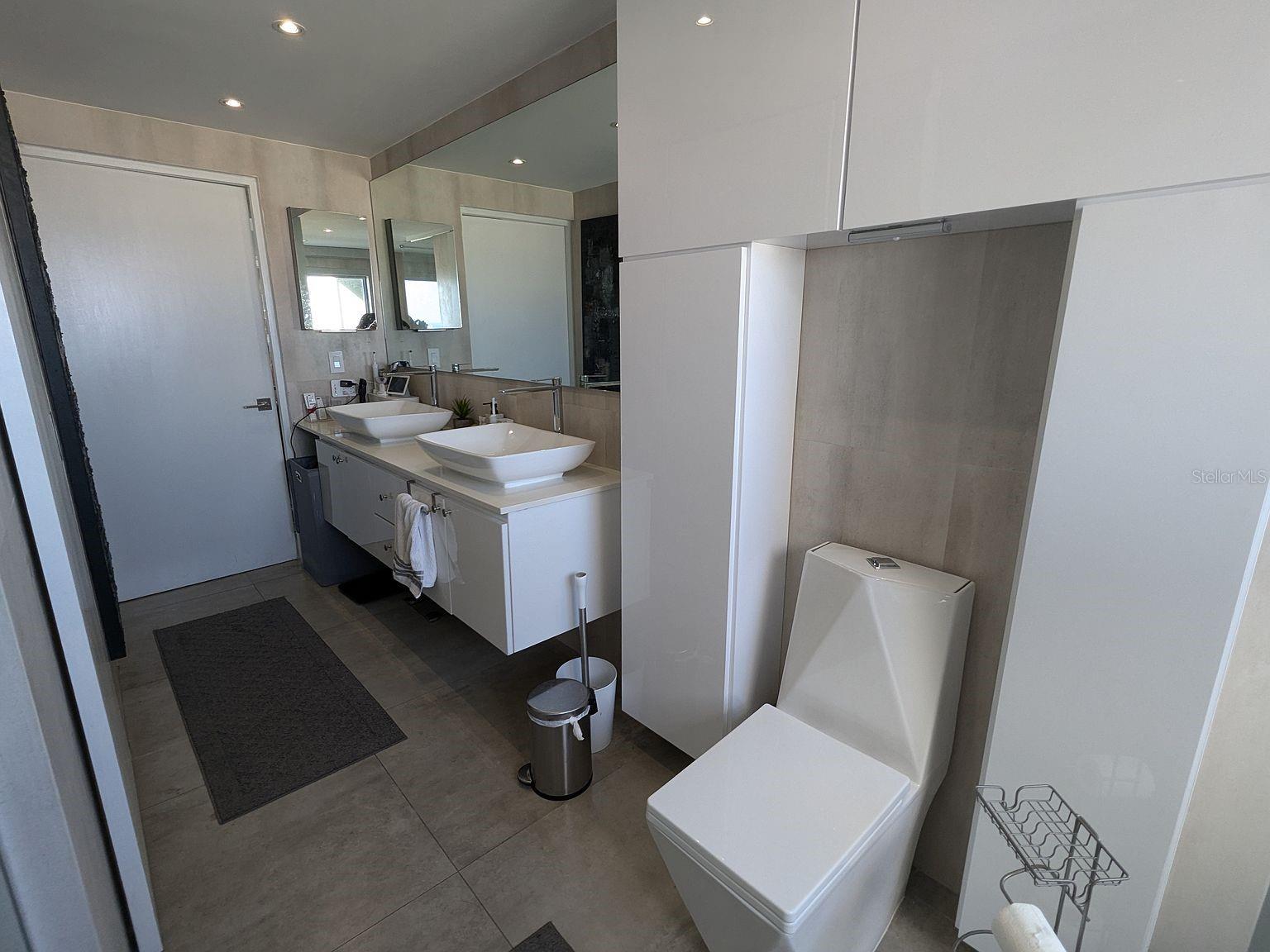 Primary bath  double vessel-sink vanity