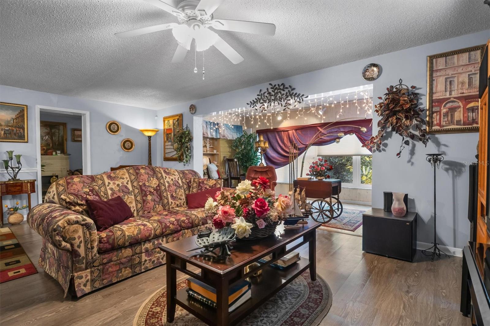 Living Room with Luxury Vinyl Flooring