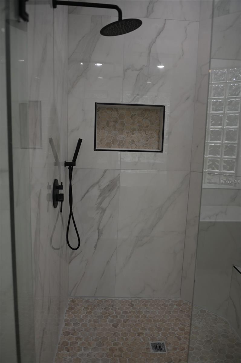 Master bathroom shower area