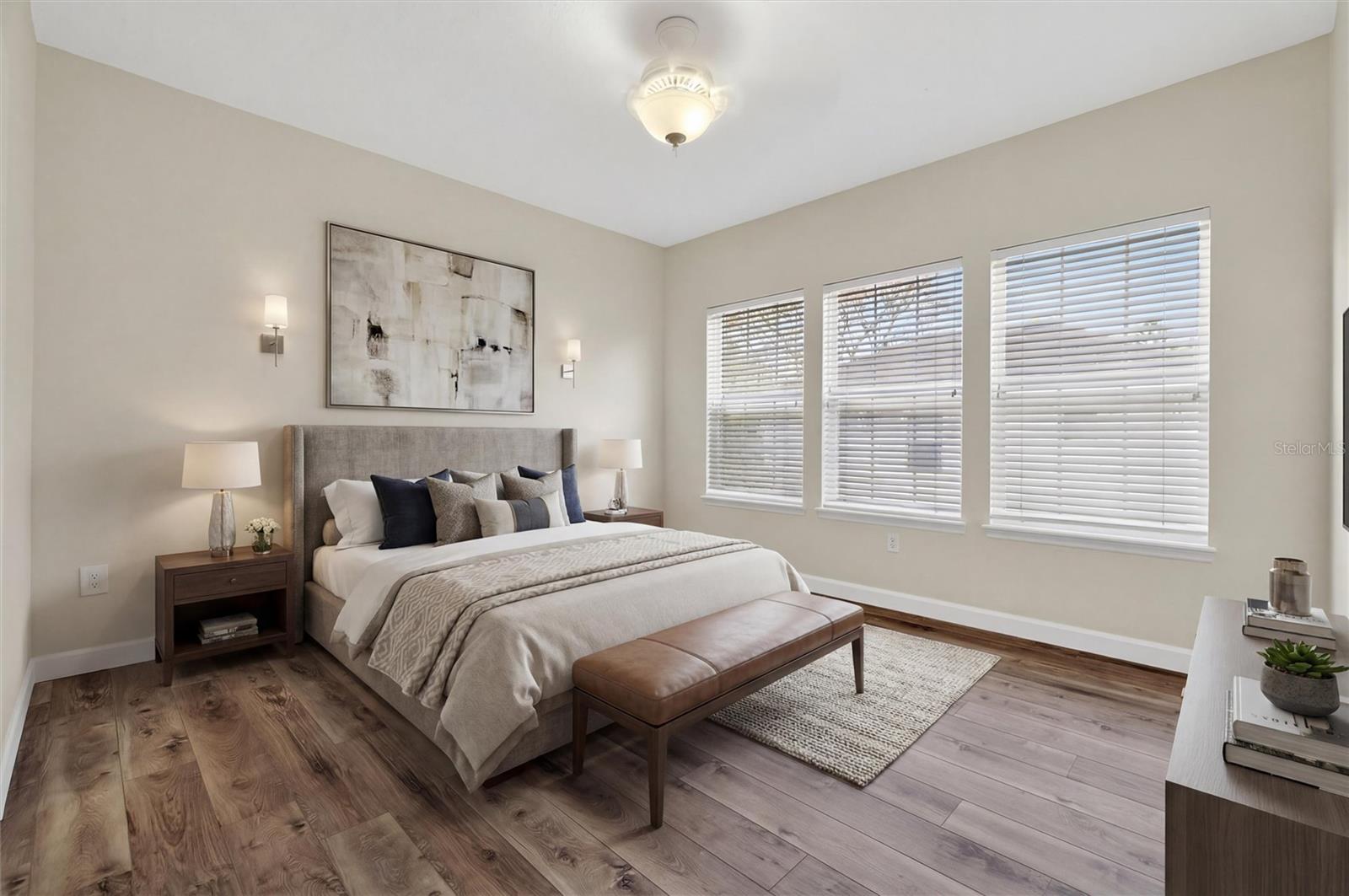 Primary Bedroom - Staged