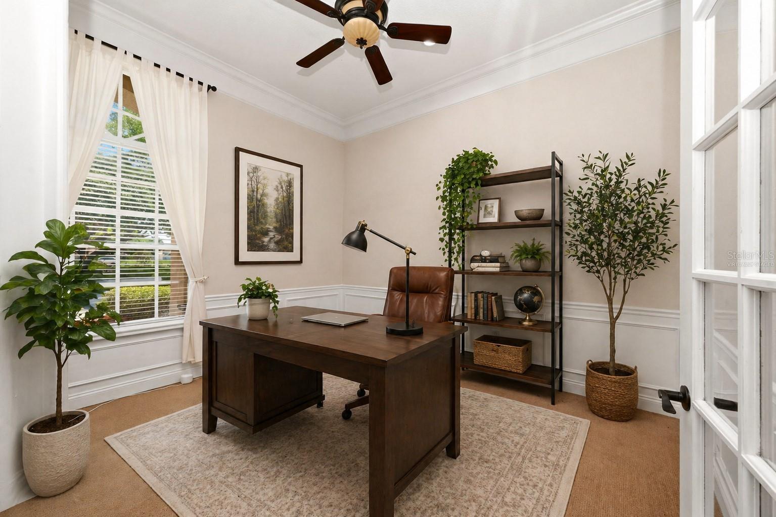 Virtually staged office