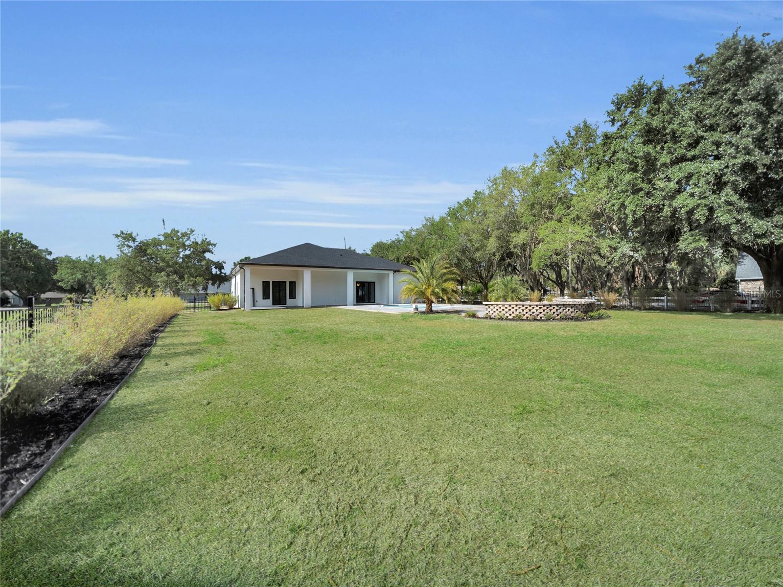 Spacious backyard