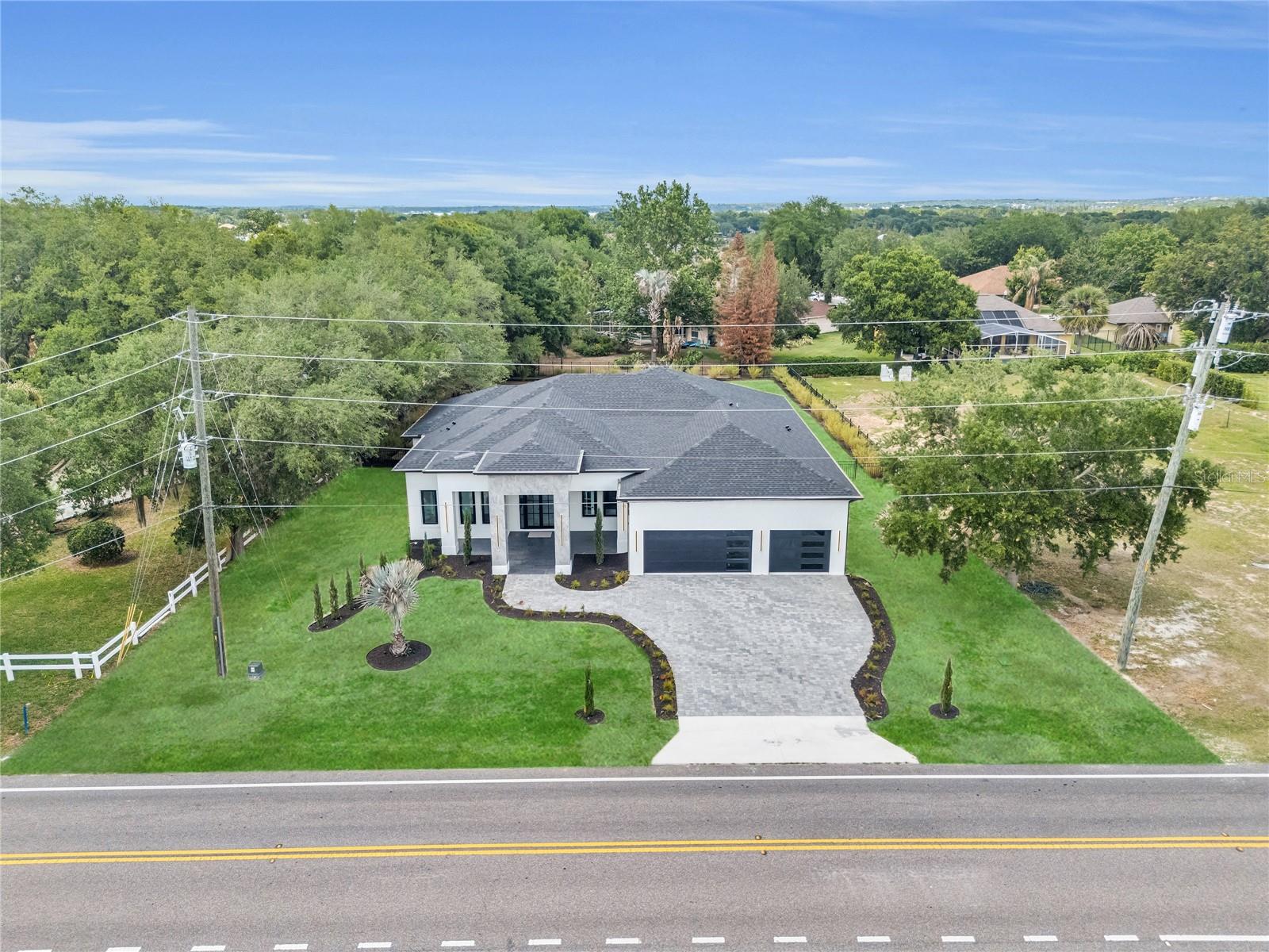 Aerial view of property