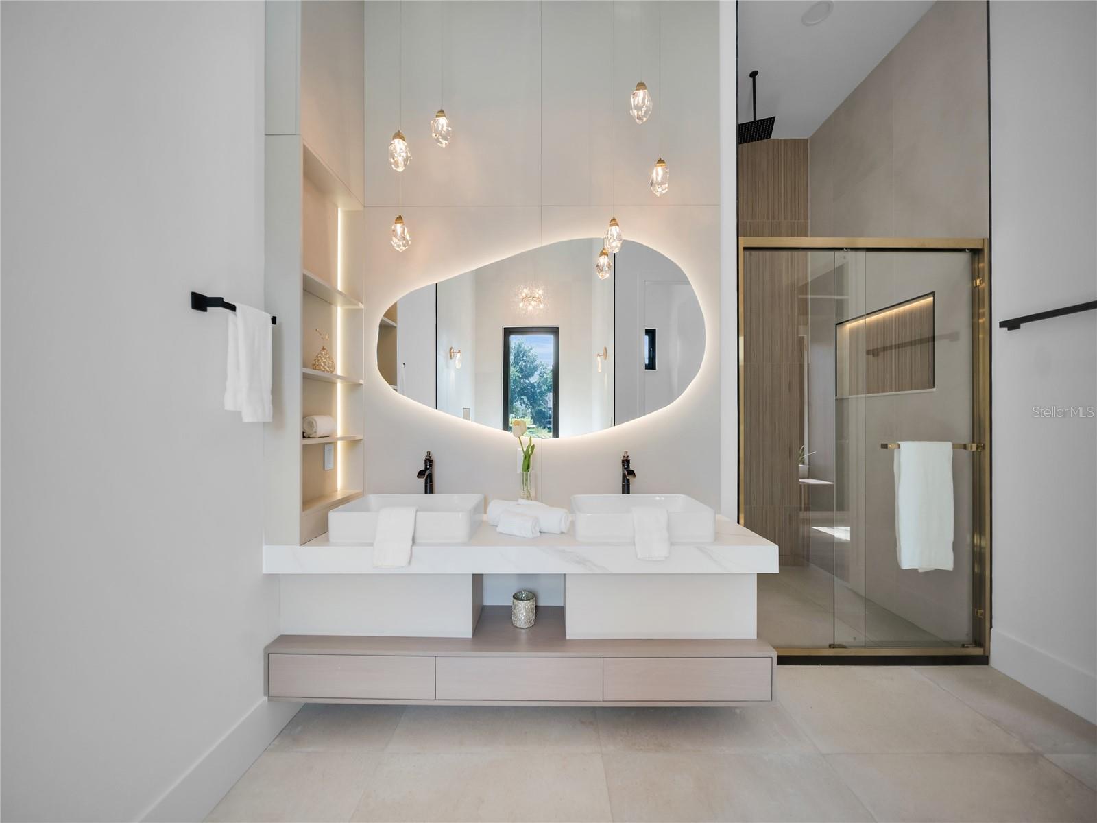 Spa-inspired primary vanity