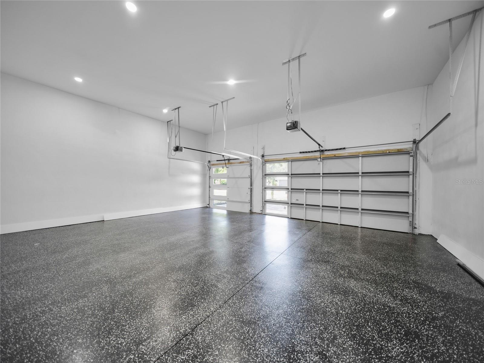 Oversized three-car garage