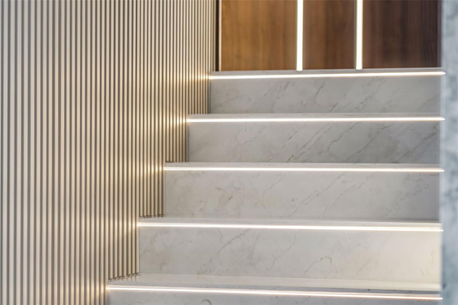 Illuminated stairs up
