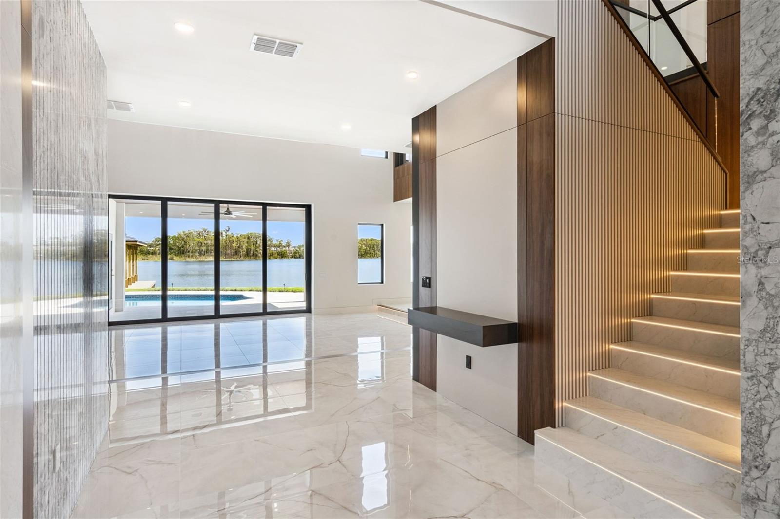Lake views throughout the property