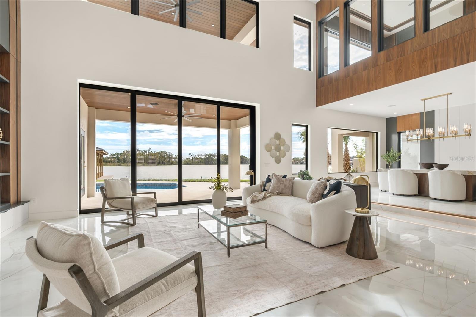 High ceilings providing plenty of natural light