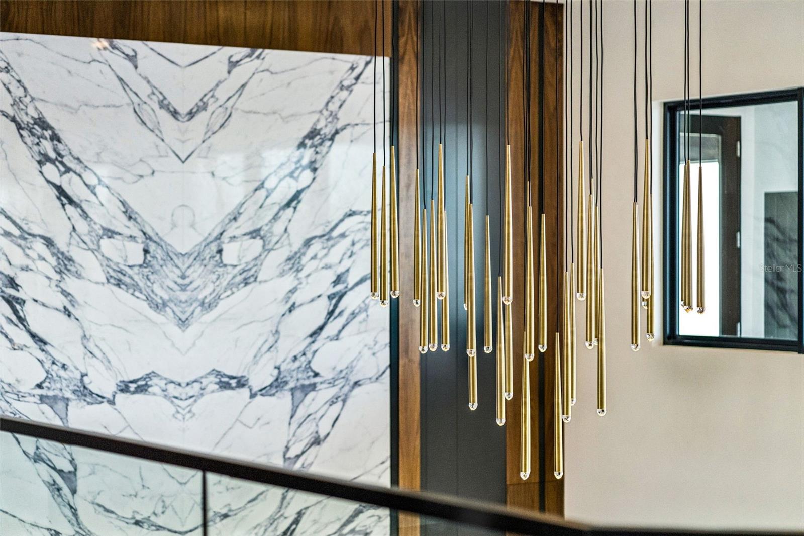 Statement chandelier in the Great Room