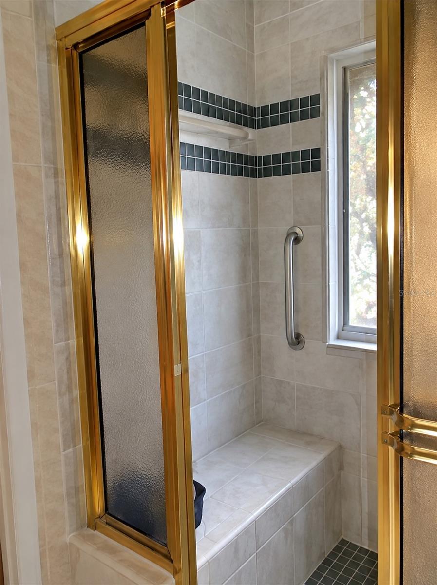 Shower seat in Primary bath
