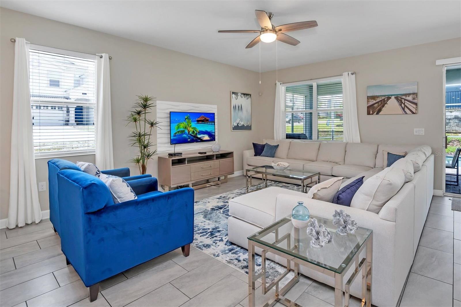 Spacious living and dining areas