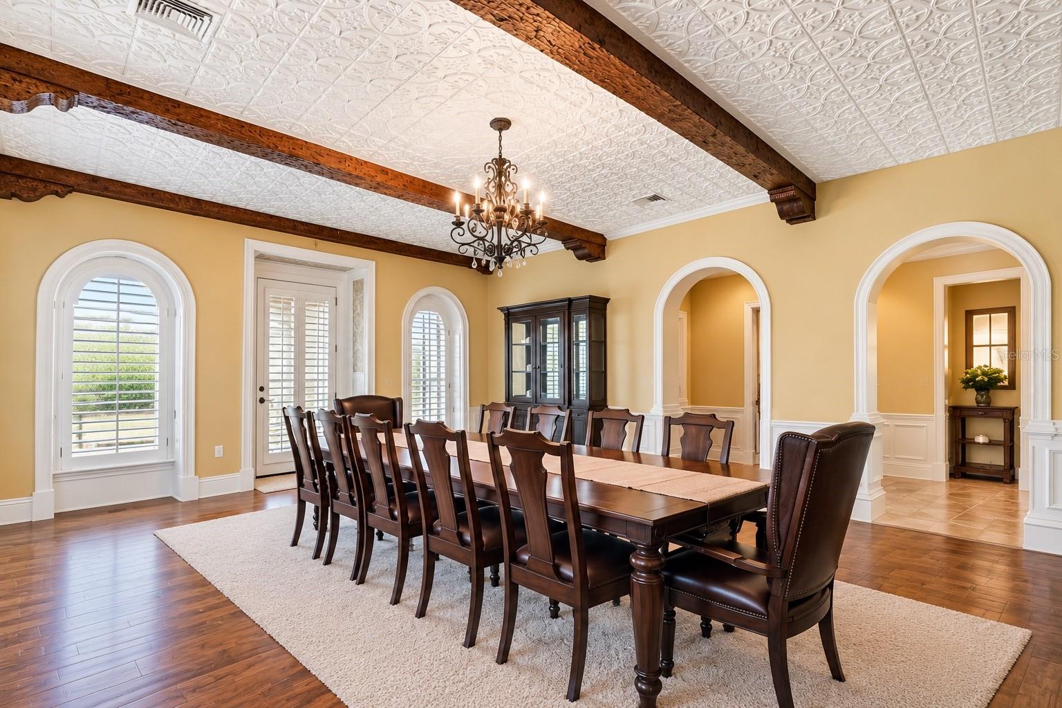 Great Room with soaring ceilings and fireplace Great Room with soaring ceilings and fireplace