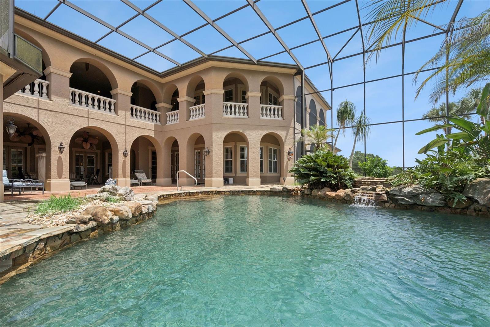 Salt water heated pool