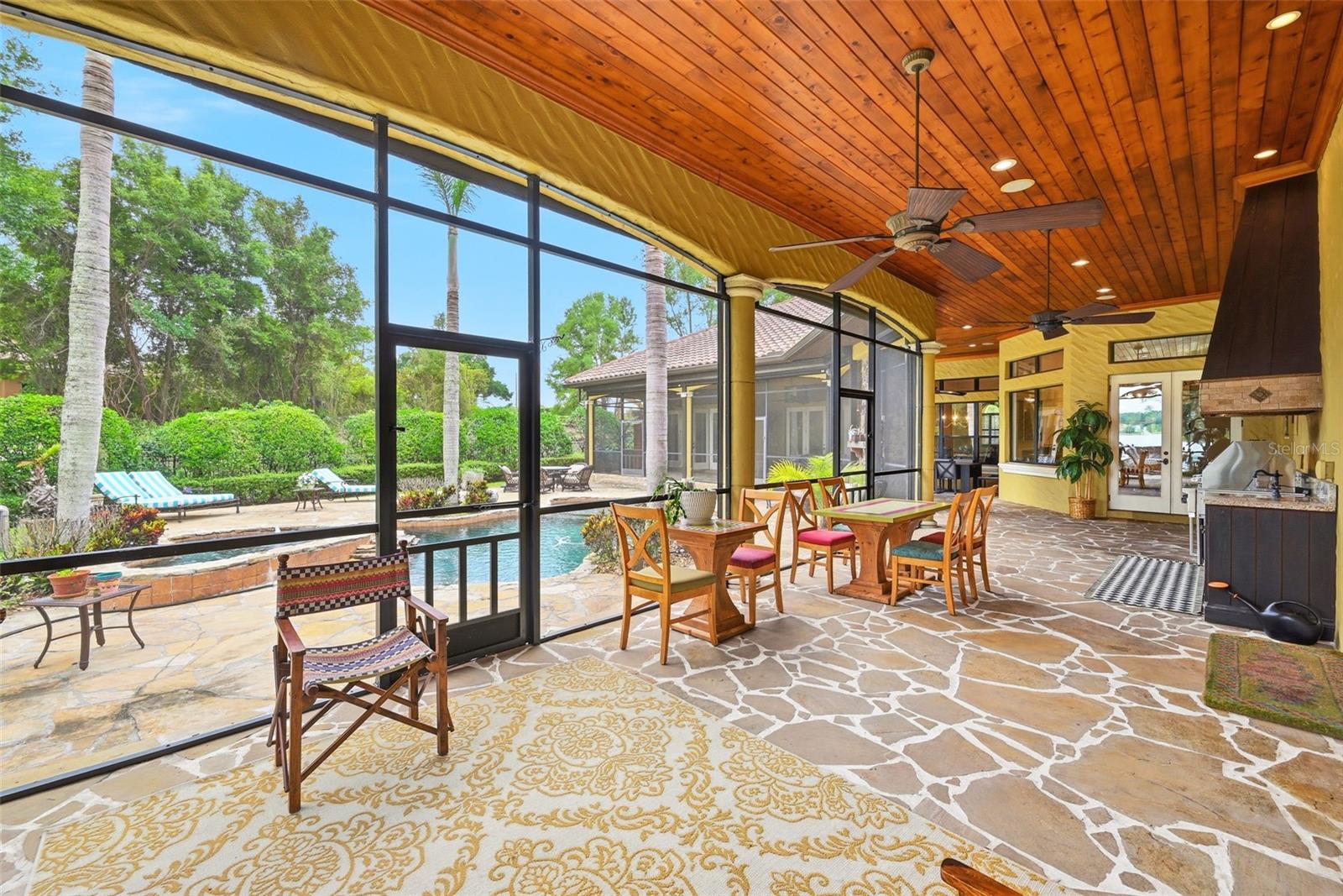 Screened-In Lanai With Full Summer Kitchen