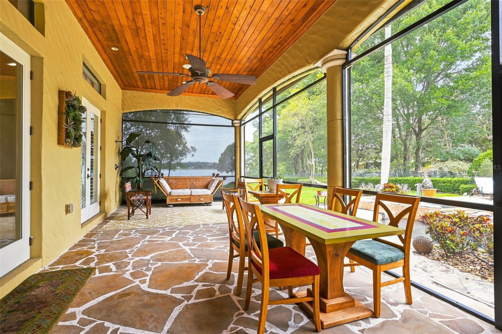 Screened In Lanai WIth TV