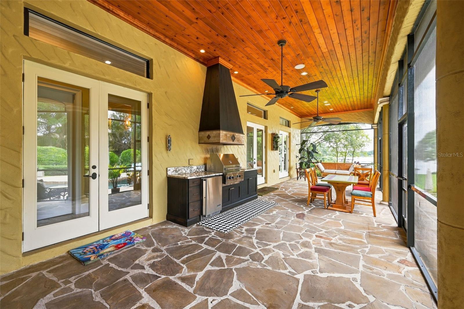 Screened-In Lanai With Full Summer Kitchen