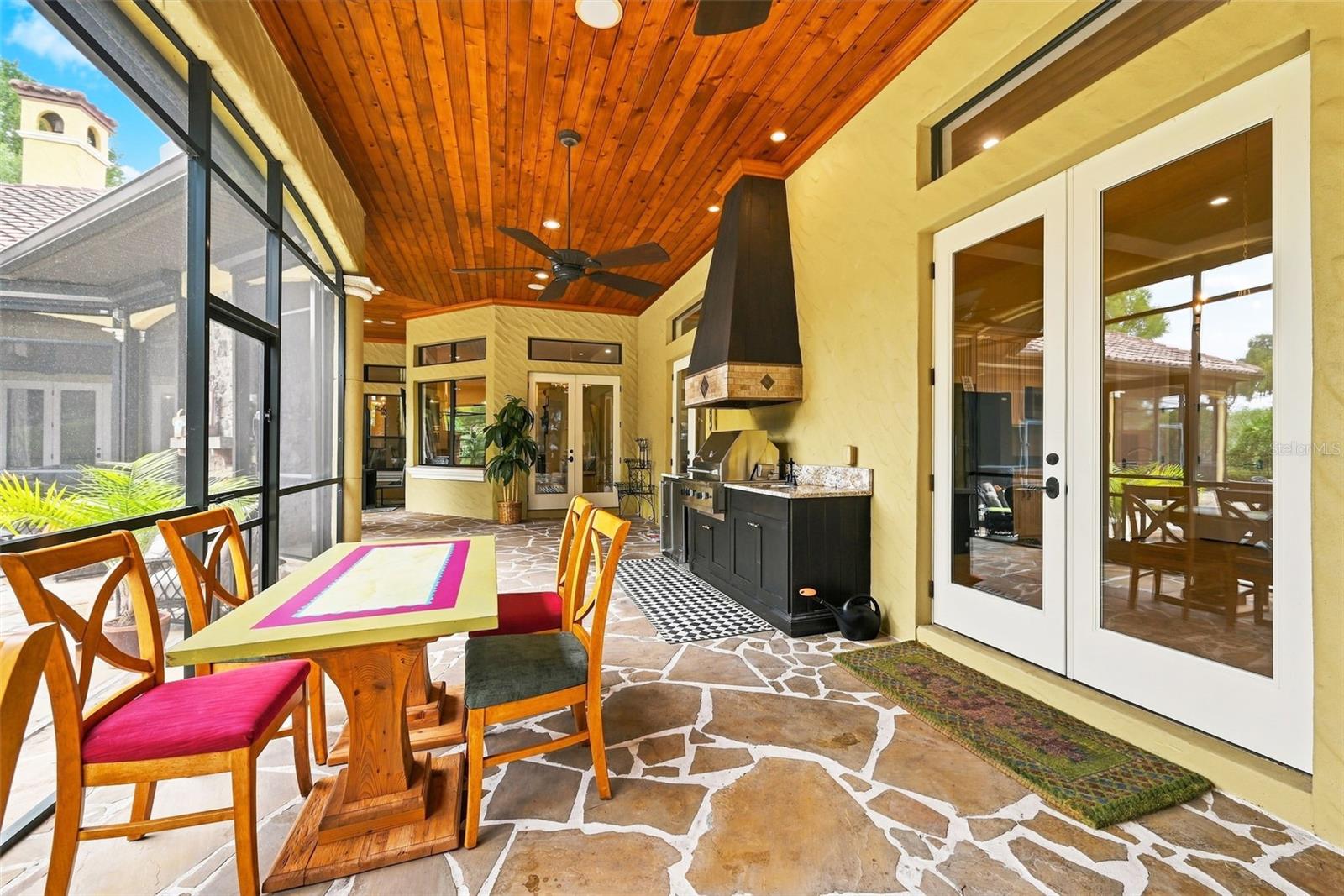 Screened-In Lanai With Full Summer Kitchen