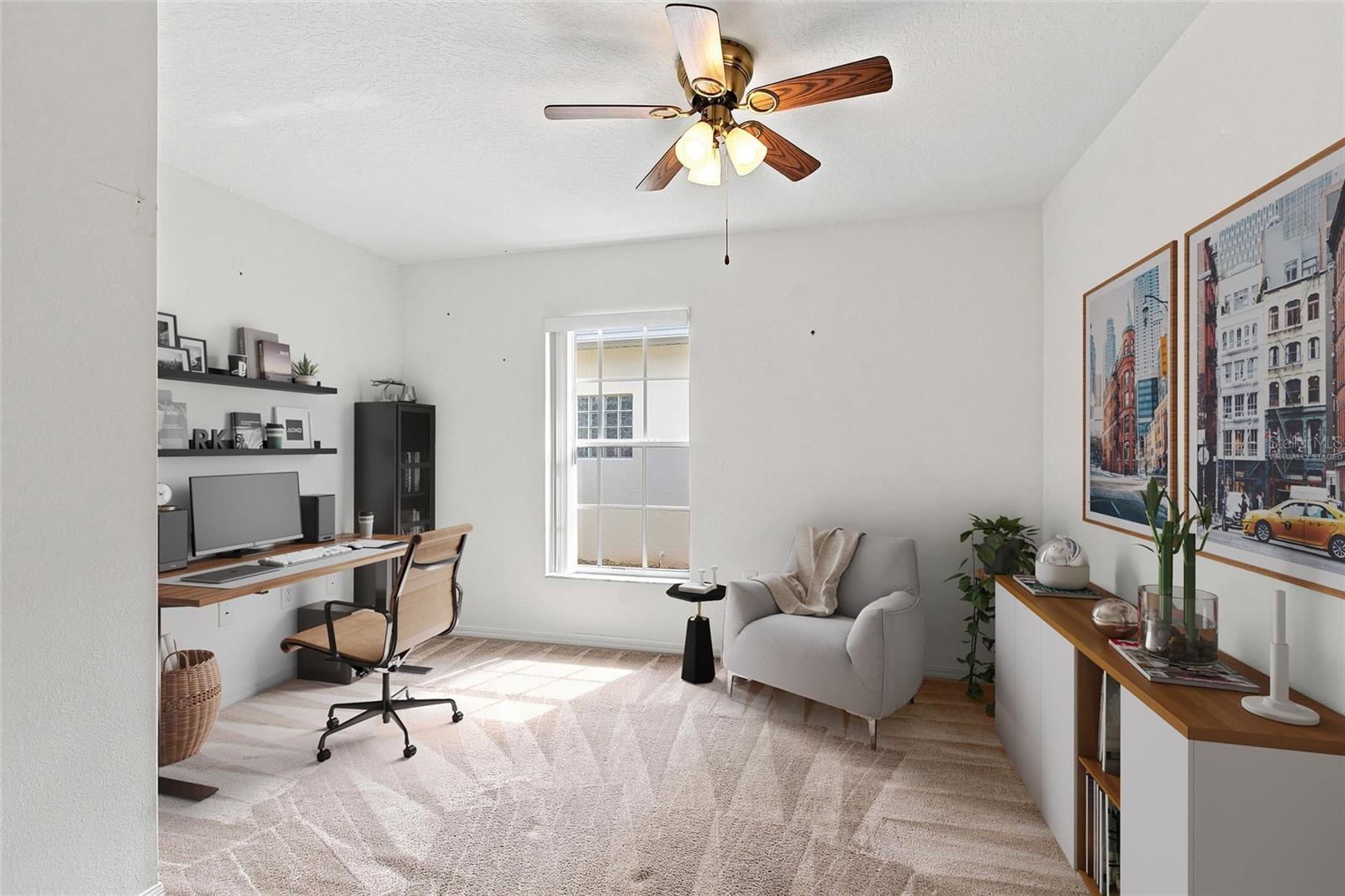 Virtually staged Office