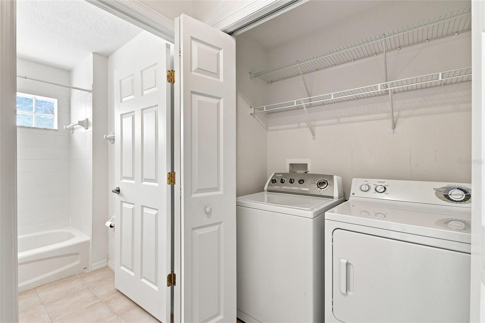 Laundry closet between Guest bedroom & bathroom