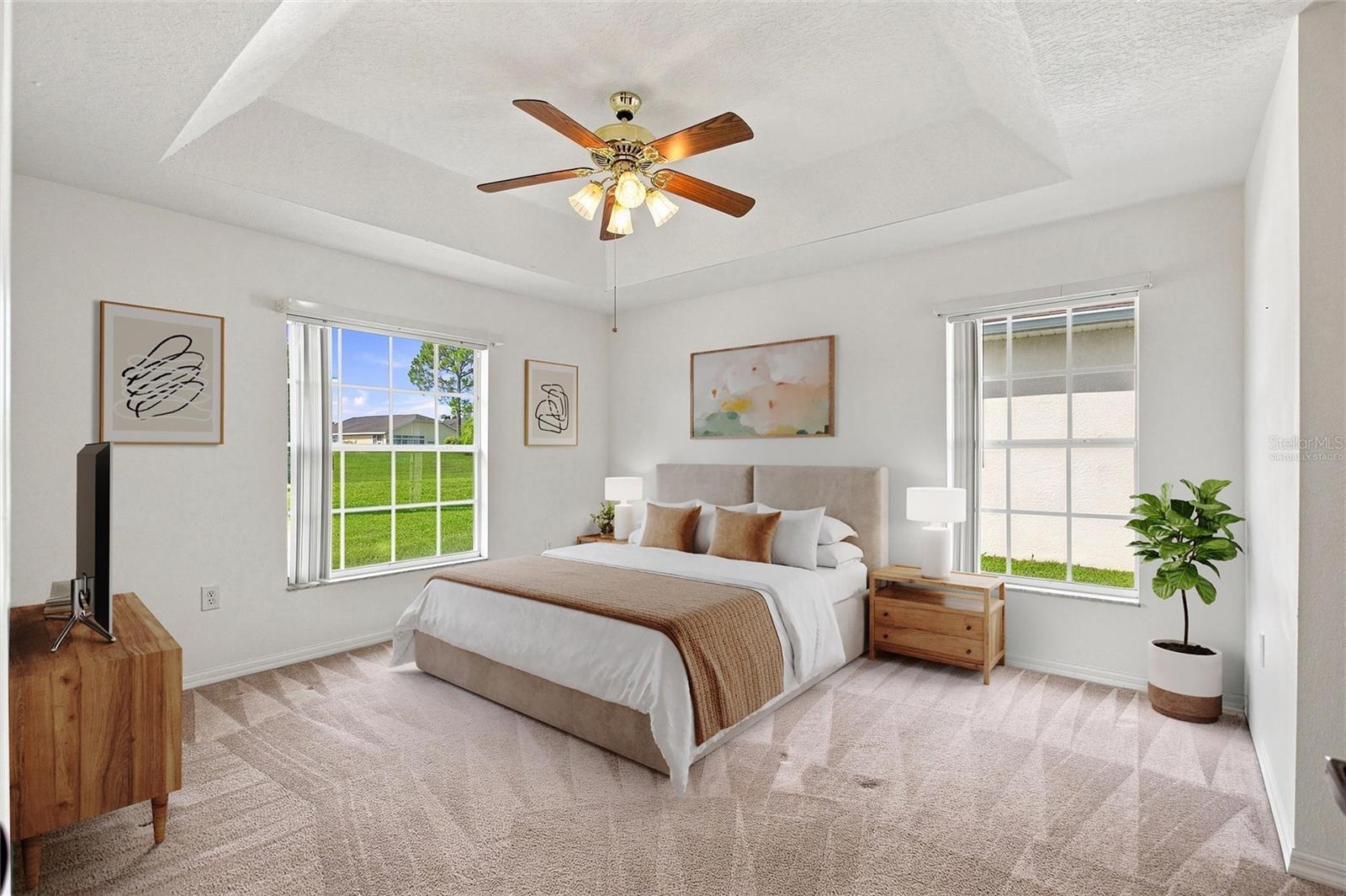 Virtually staged Primary En Suite Bedroom