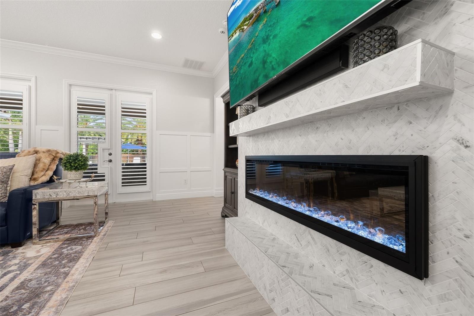 Custom built fireplace
