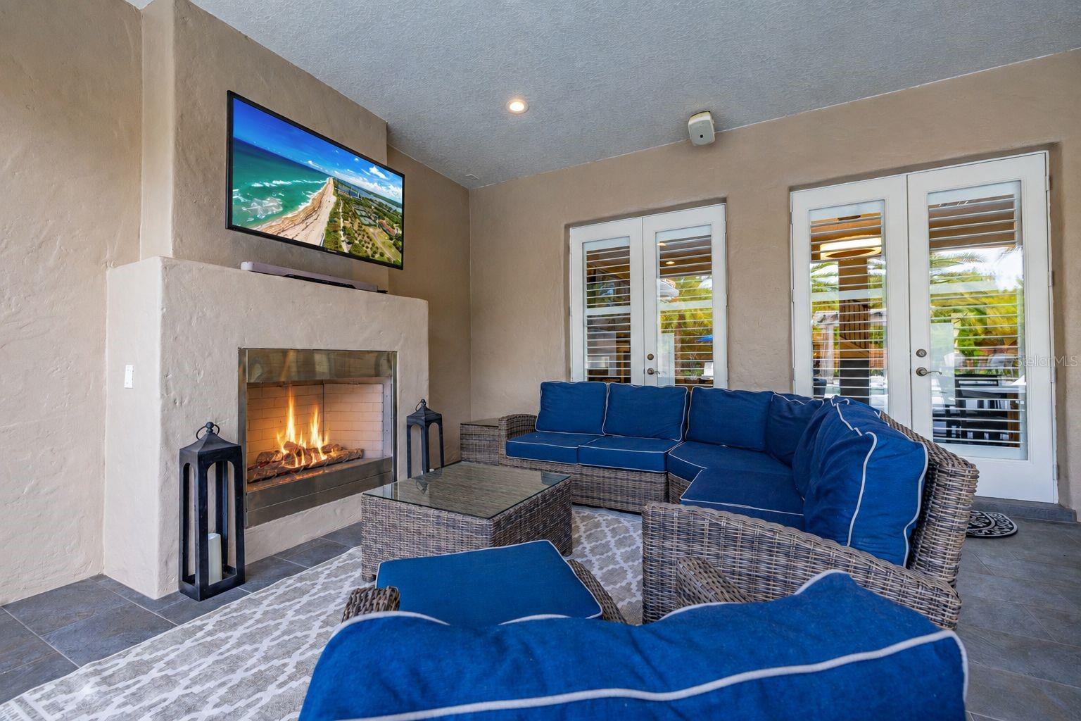 Custom gas fireplace