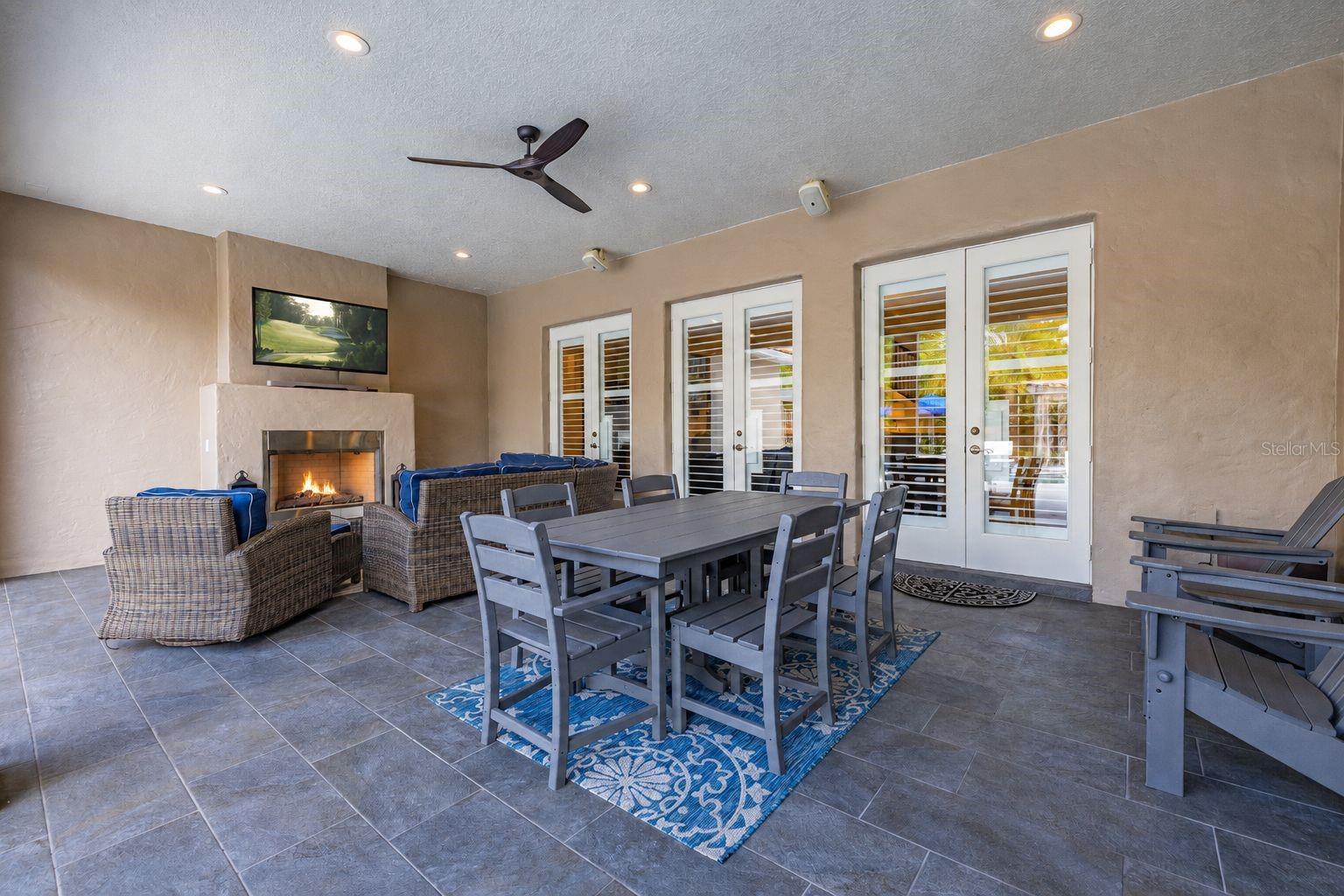 Outdoors entertaining area