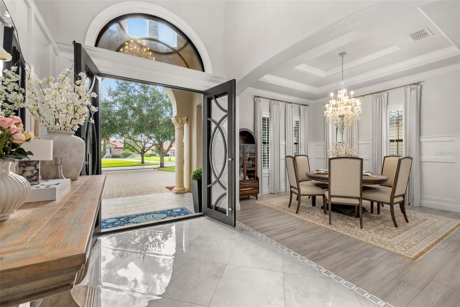 Twin custom iron front doors Twin custom iron front doors