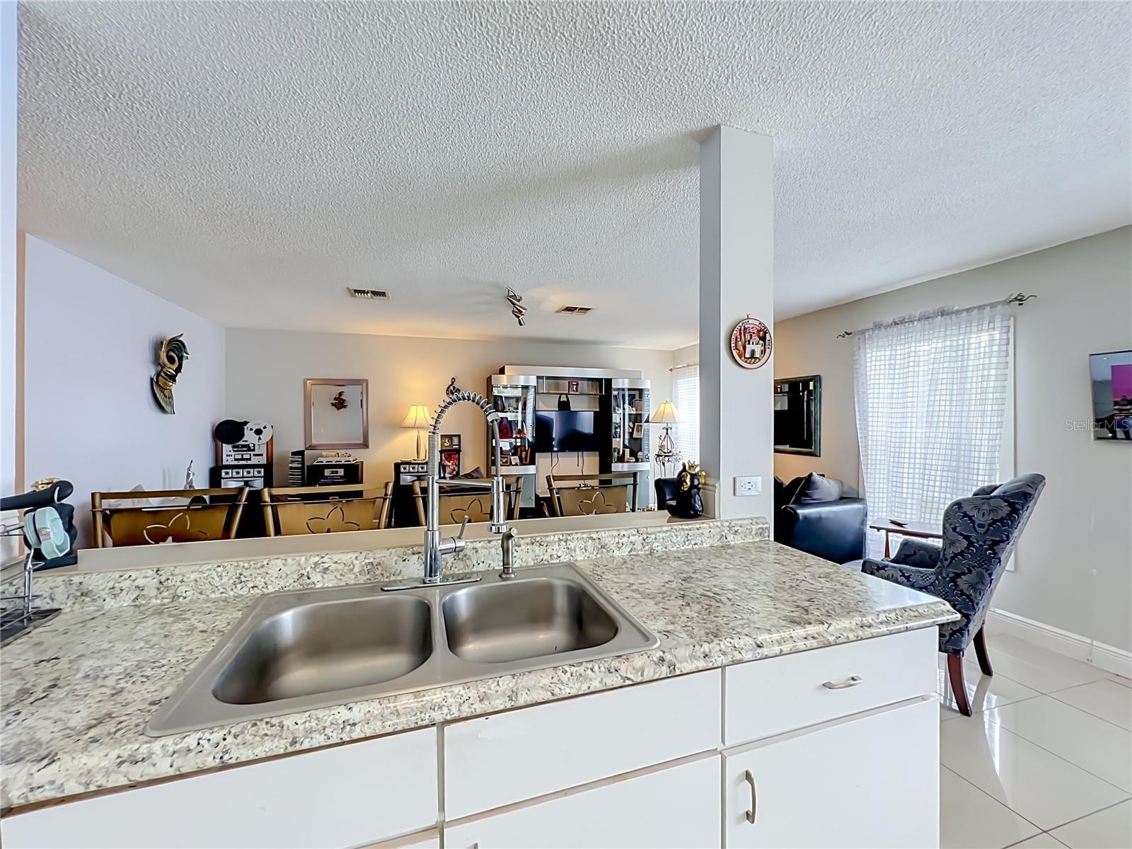 So easy to visit from kitchen to family room