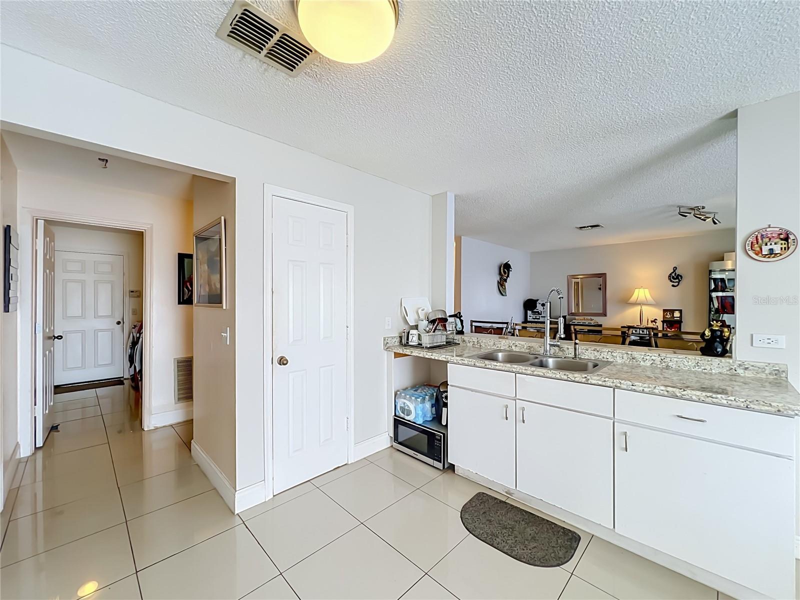 kitchen with closet pantry