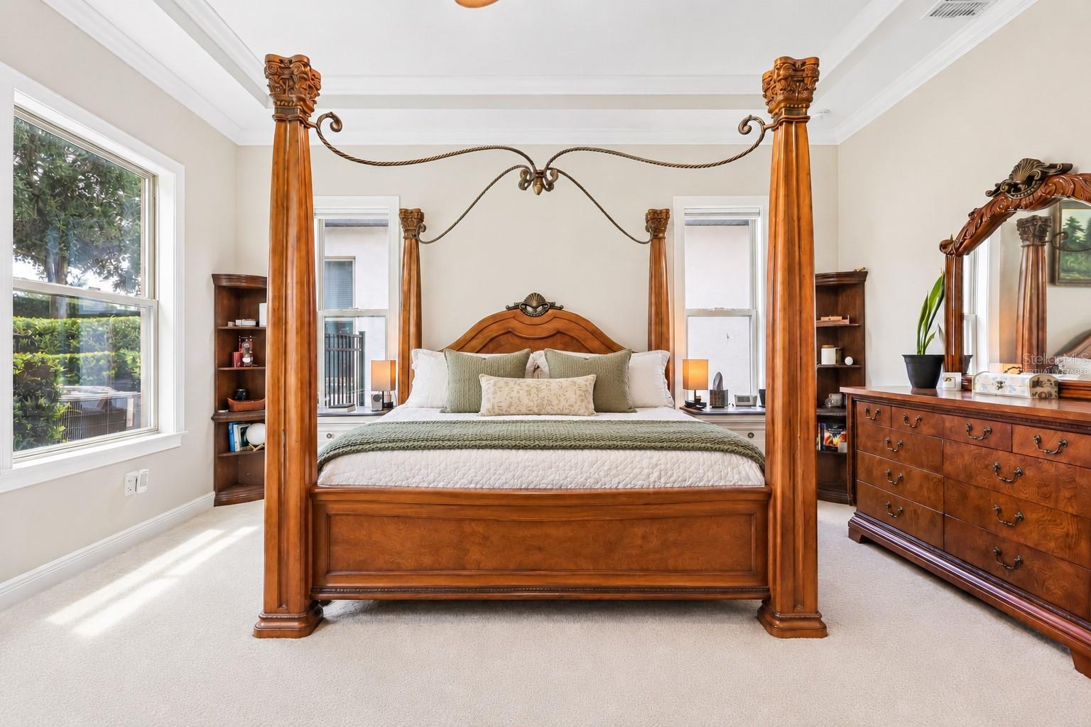 Downstairs Primary Suite: Virtually Staged