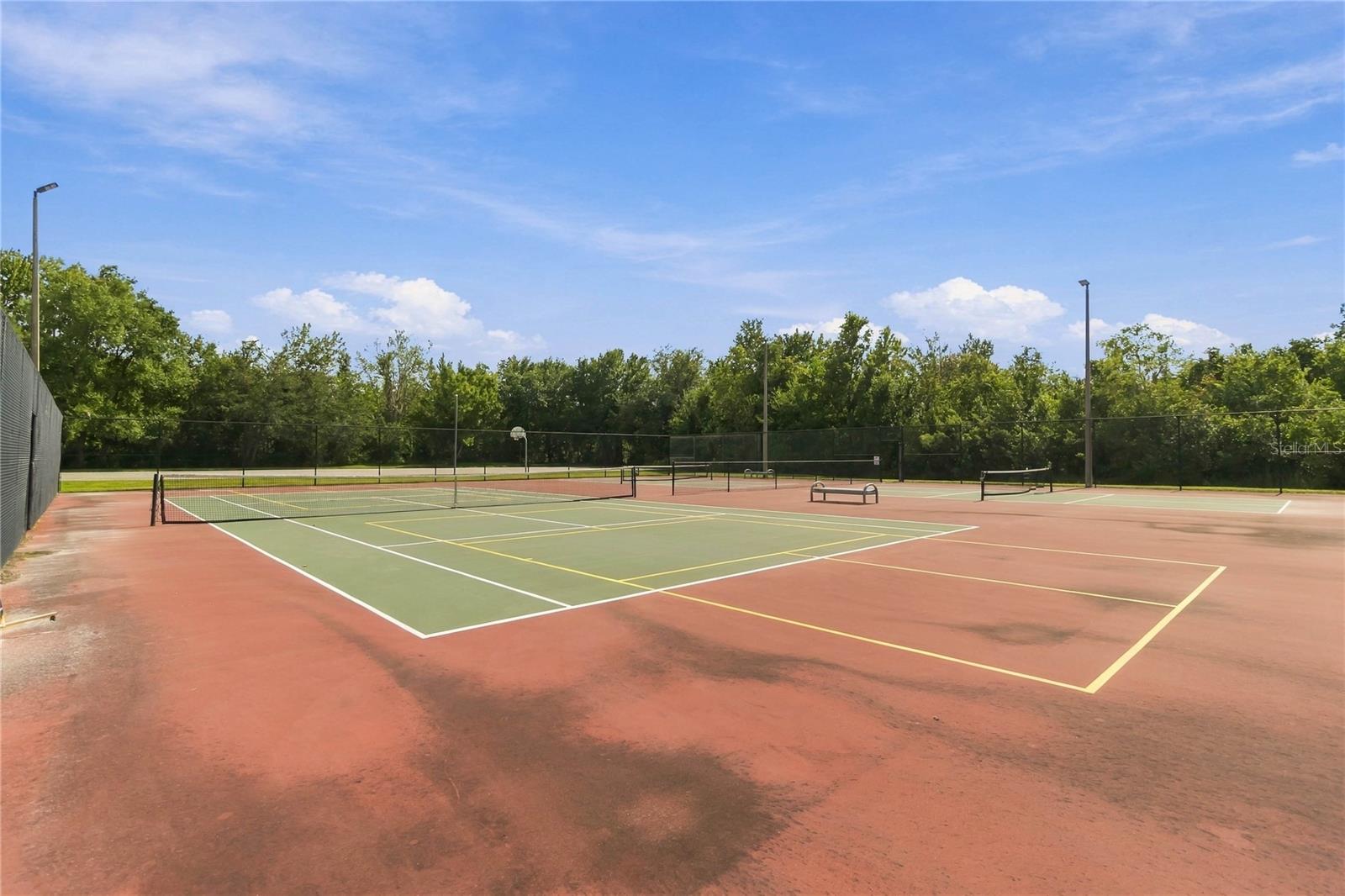 Basket ball, Tennis and Pickle Ball courts