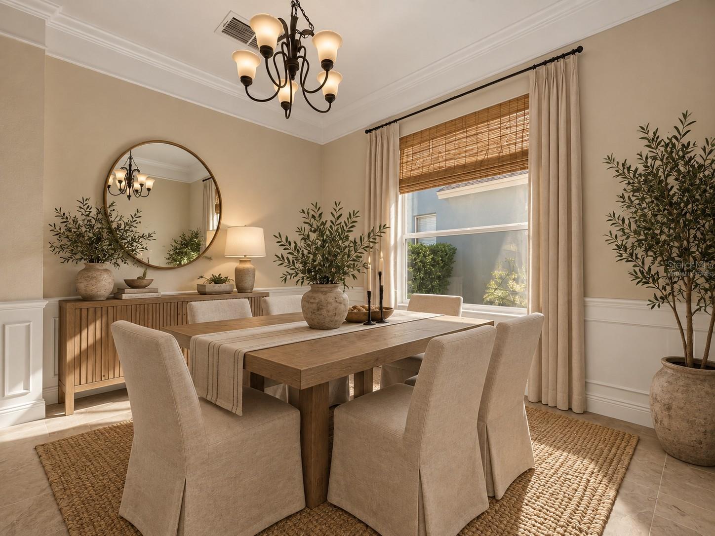 Virtually Staged Dining Room