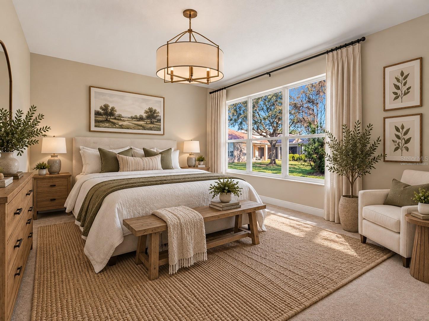 Virtually Staged Primary Bedroom
