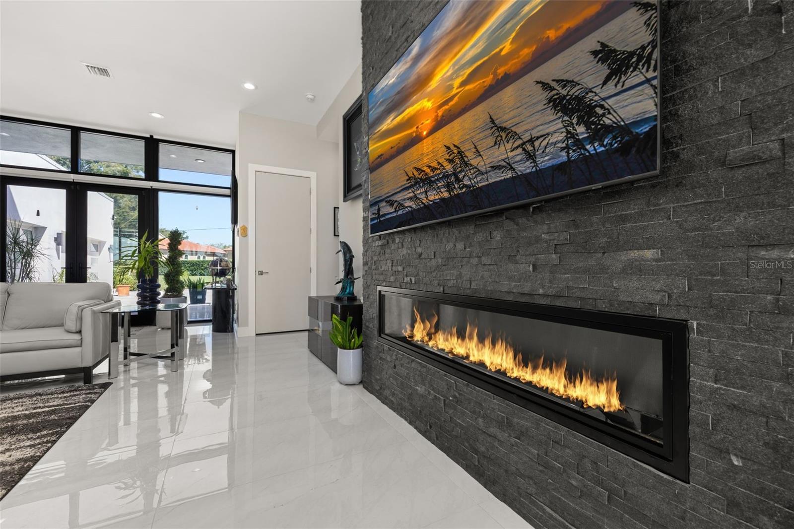 Feature 72" gas fireplace Feature 72" gas fireplace