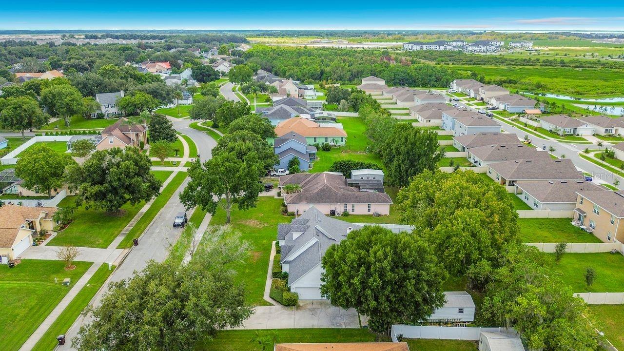 Aerial Views of home and neighborhood