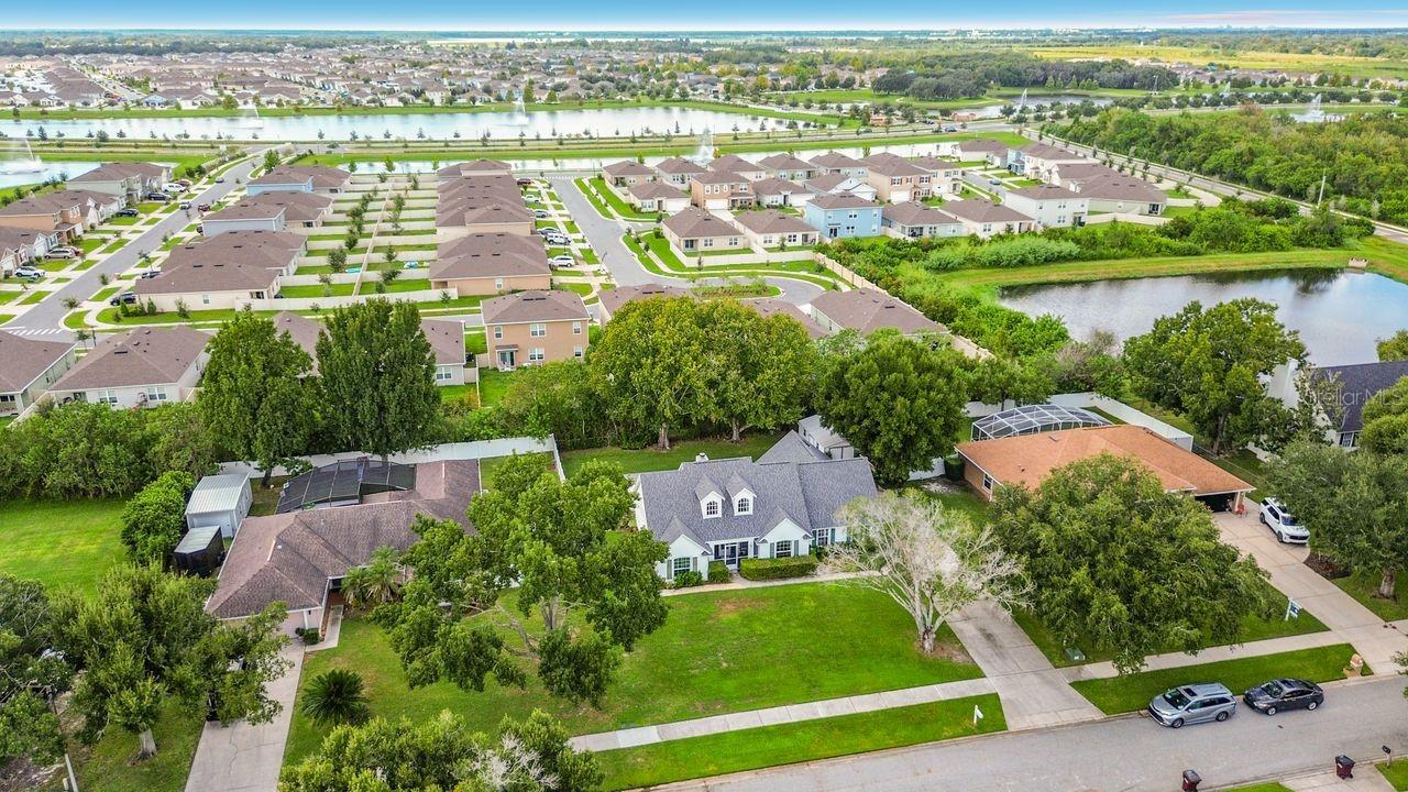 Aerial Views of home and neighborhood