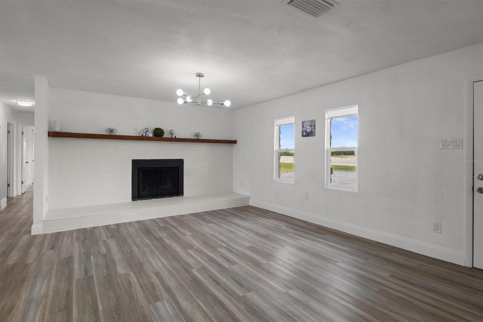 Family Room - Wood Burning Fireplace