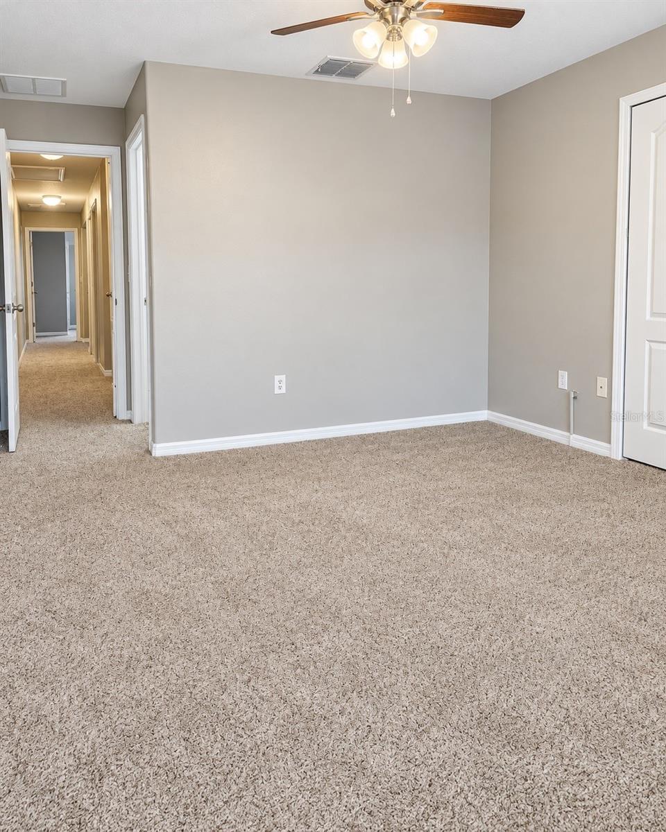 Master bedroom view from corner window