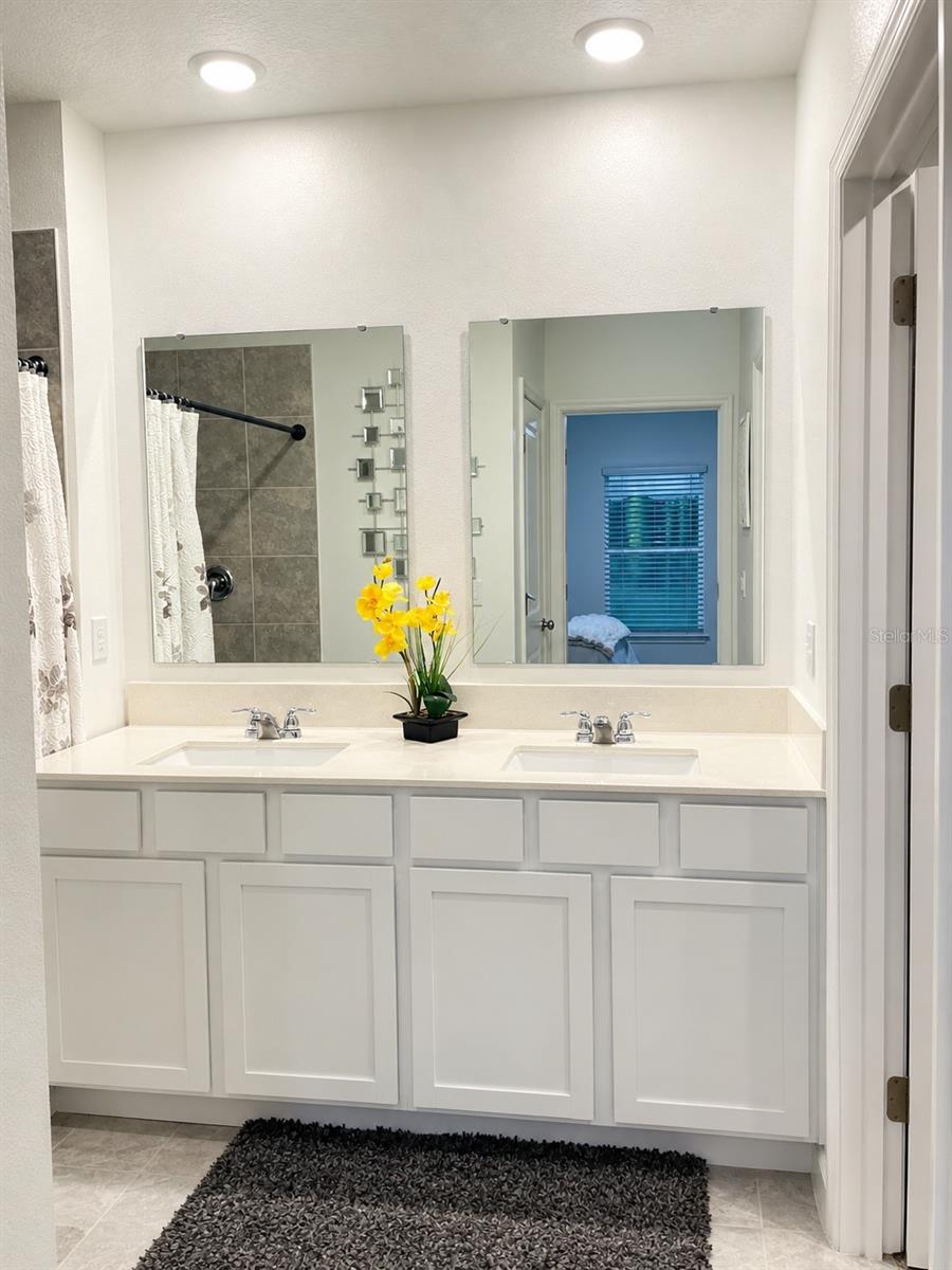 Primary Bathroom Quartz Vanity w/ 2 Sinks