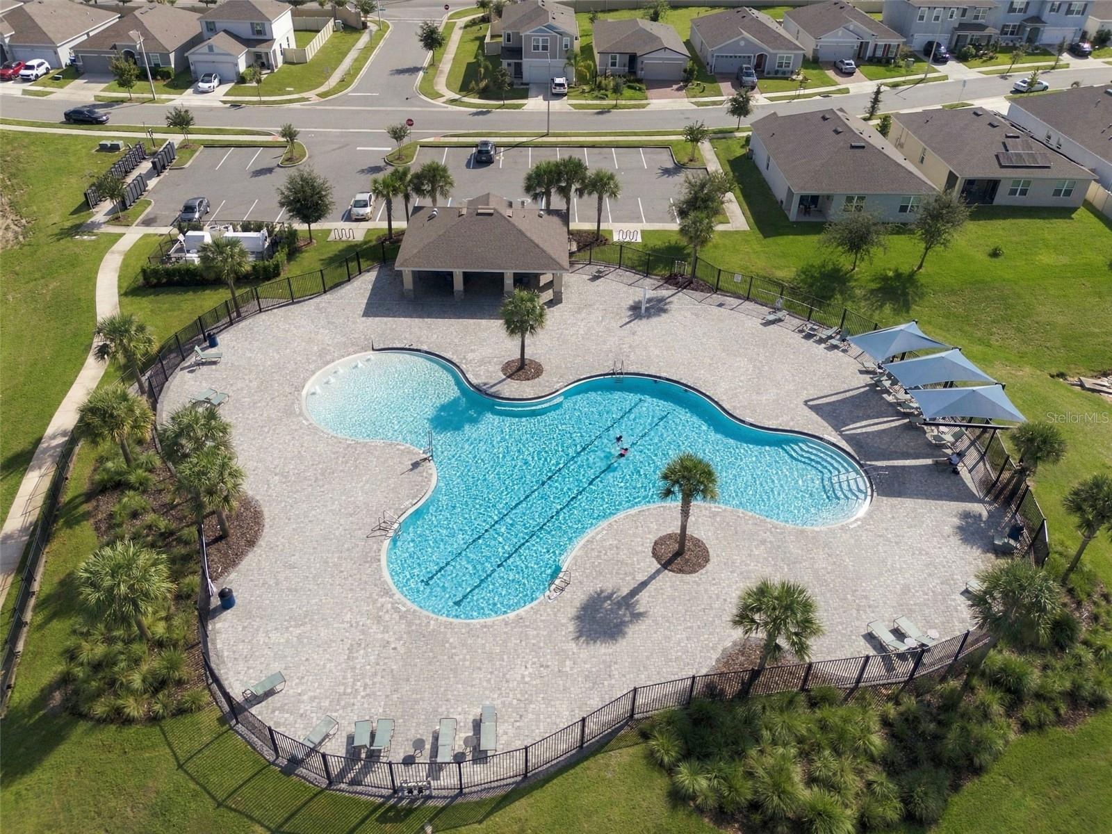 Resort style pool 3rd angle