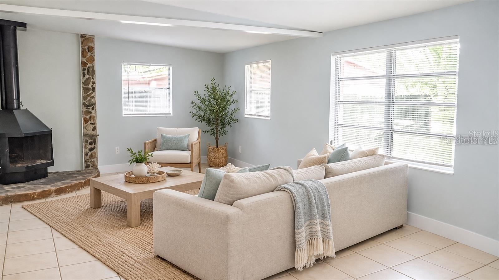 Living room  Virtually staged